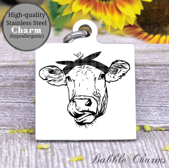 Cow, heifer harm, cow, cow charm, Steel charm 20mm very high quality..Perfect for DIY projects