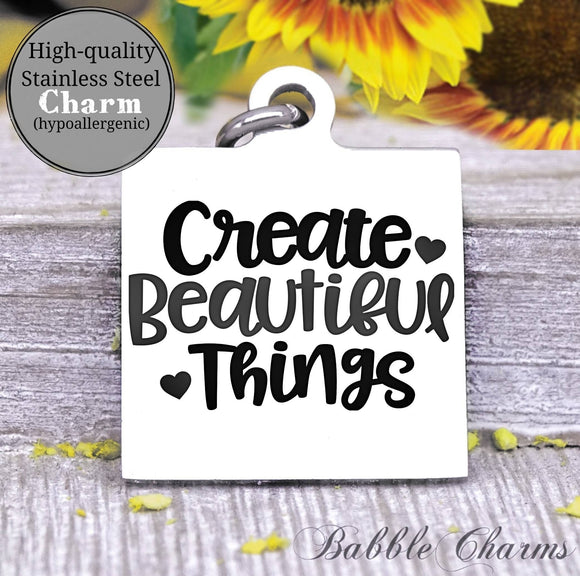Create beautiful things, born to craft, craft charm, Steel charm 20mm very high quality..Perfect for DIY projects