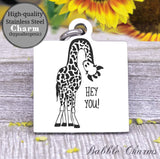 Hey you, giraffe, giraffe charm, spine, spine charm, Steel charm 20mm very high quality..Perfect for DIY projects