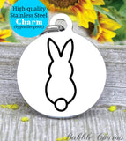 Easter bunny, bunny, easter charm, Steel charm 20mm very high quality..Perfect for DIY projects