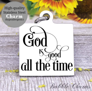 God is good, jesus, God, God charm, Jesus charm, Steel charm 20mm very high quality..Perfect for DIY projects