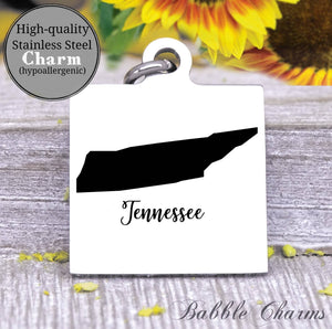 Tennessee charm, Tennessee, state, state charm, high quality..Perfect for DIY projects