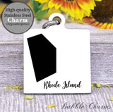 Rhode Island charm, Rhode Island, state, state charm, high quality..Perfect for DIY projects