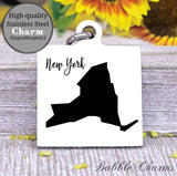 New York charm, New York, state, state charm, high quality..Perfect for DIY projects