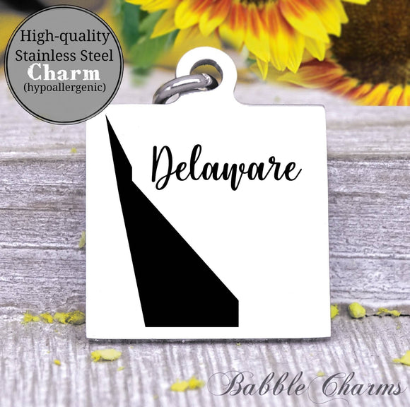Delaware charm, Delaware, state, state charm, high quality..Perfect for DIY projects