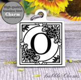 Alphabet charm, Letter O, Alphabet, initial charm, Steel charm 20mm very high quality..Perfect for DIY projects