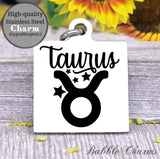 Taurus, taurus charm, sign, zodiac, astrology charm, Steel charm 20mm very high quality..Perfect for DIY projects
