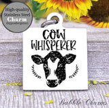 Cow whisperer, heifer harm, cow, cow charm, Steel charm 20mm very high quality..Perfect for DIY projects