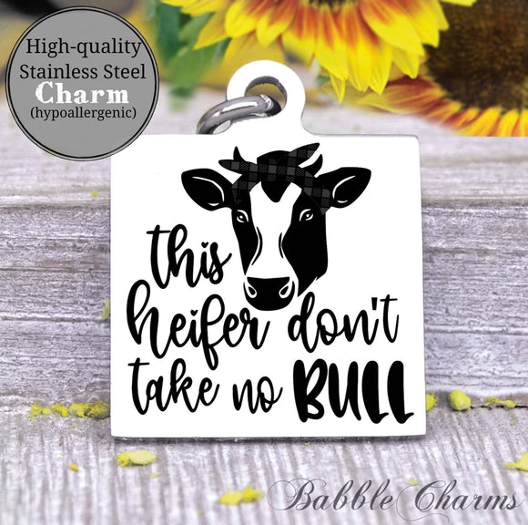 Heifer Life, heifer harm, cow, cow charm, Steel charm 20mm very high quality..Perfect for DIY projects