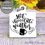 Hot Chocolate weather, hot cocoa charm, Steel charm 20mm very high quality..Perfect for DIY projects