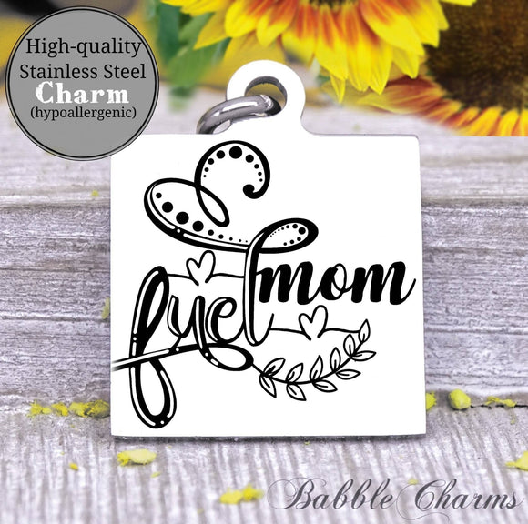 Mom fuel, mom fuel charm, wine, wine charm, Steel charm 20mm very high quality..Perfect for DIY projects