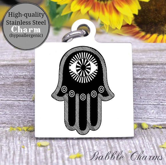 Hamas, hamsa charm, Steel charm 20mm very high quality..Perfect for DIY projects