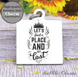 Let's get lost, get lost, new adventures, adventure charm, Steel charm 20mm very high quality..Perfect for DIY projects