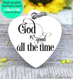 God is good, jesus, God, God charm, Jesus charm, Steel charm 20mm very high quality..Perfect for DIY projects