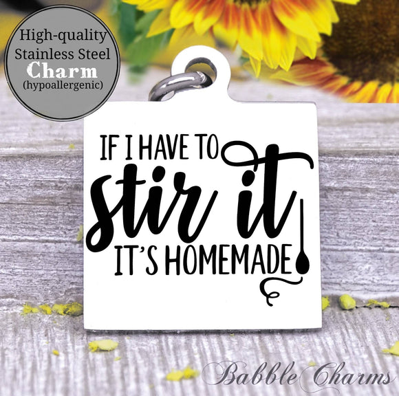 If you have to stir it it's homemade, stir it, kitchen charm, cooking charm, Steel charm 20mm very high quality..Perfect for DIY projects