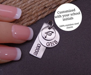 Graduation charm, class of, 2020, 2020 charm, Steel charm 20mm very high quality..Perfect for DIY projects