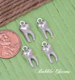 12 pc Tooth charm, teeth charms. Alloy charm, very high quality.Perfect for jewery making and other DIY projects